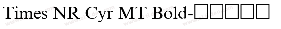 Times NR Cyr MT Bold字体转换